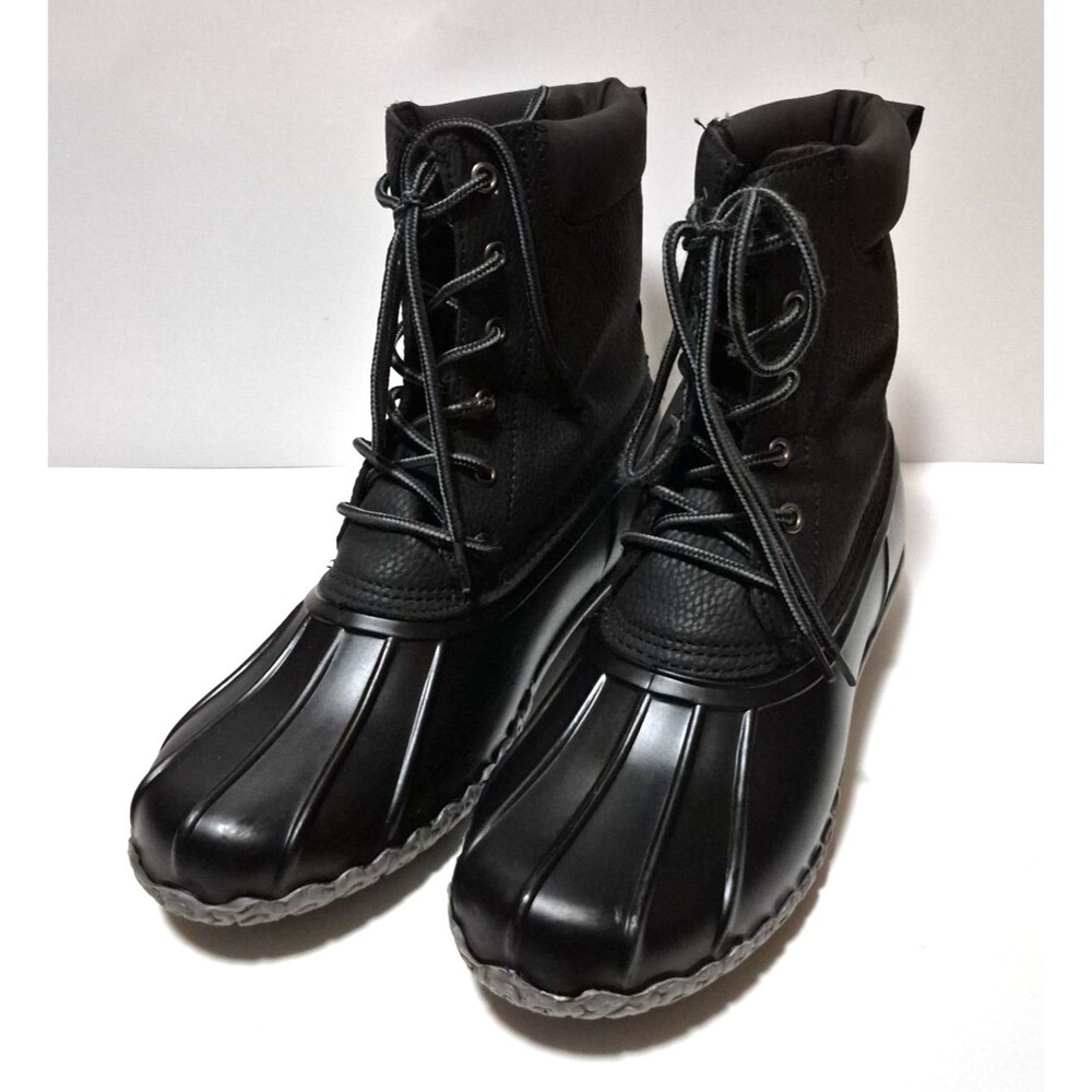 Weatherproof Vintage Men's Adam II Black Lace Up Winter Duck Boots Size 9
